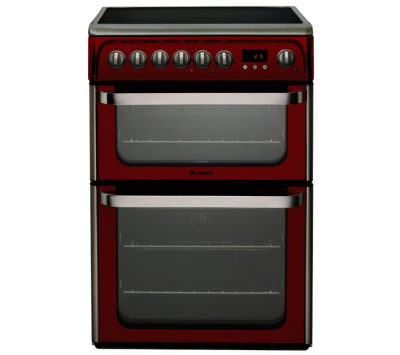 HOTPOINT Ultima DUE61R Electric Ceramic Cooker - Red